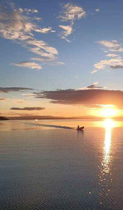 Tramonto sul lago Trasimeno